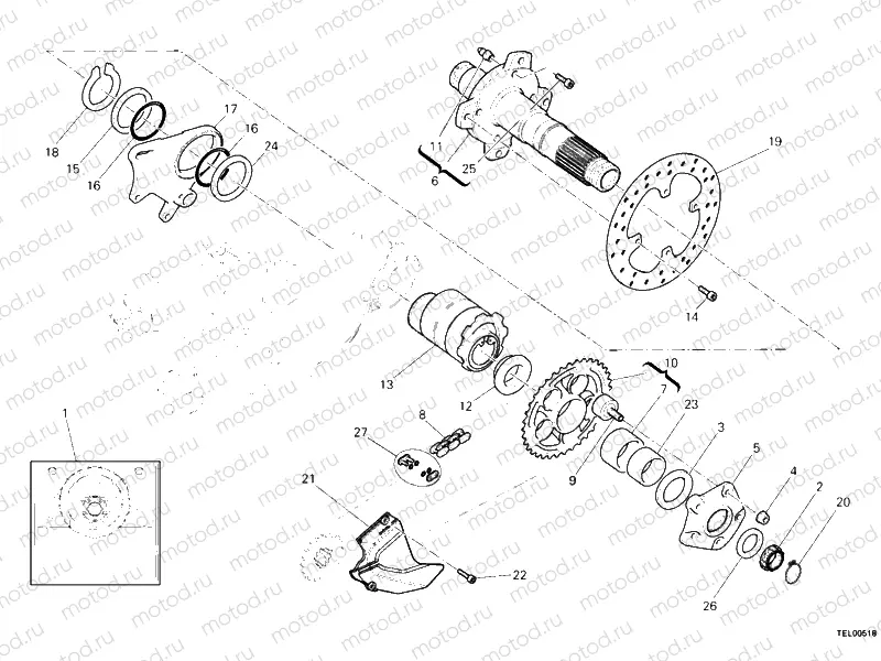 REAR WHEEL SPINDLE » REAR WHEEL