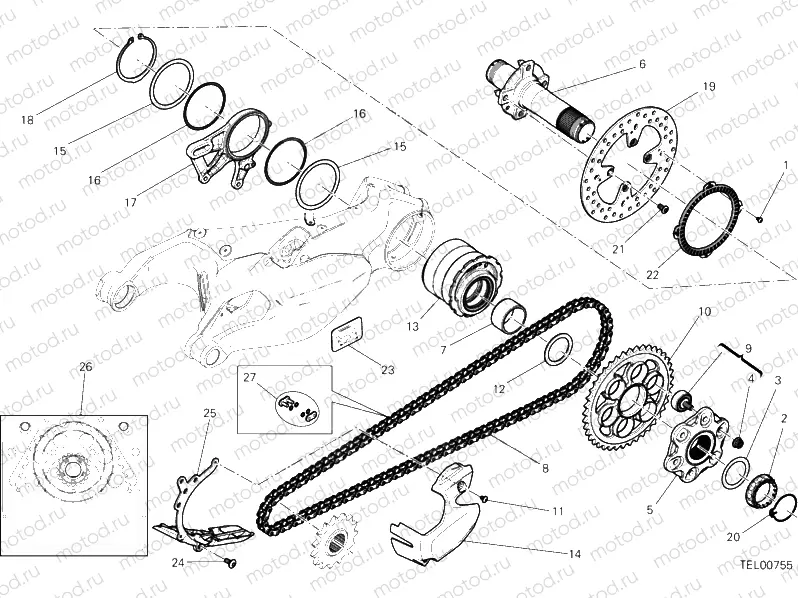 REAR WHEEL SPINDLE » REAR WHEEL