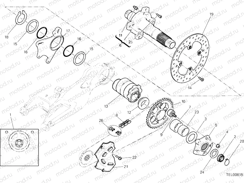 REAR WHEEL SPINDLE » REAR WHEEL
