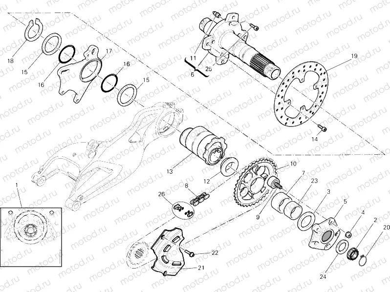 REAR WHEEL SPINDLE » REAR WHEEL