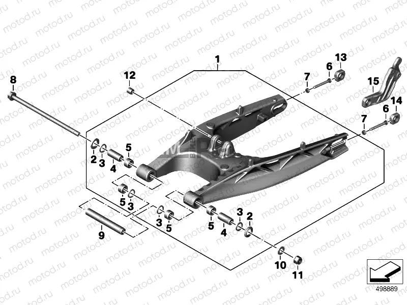 REAR WHEEL SWINGING ARM