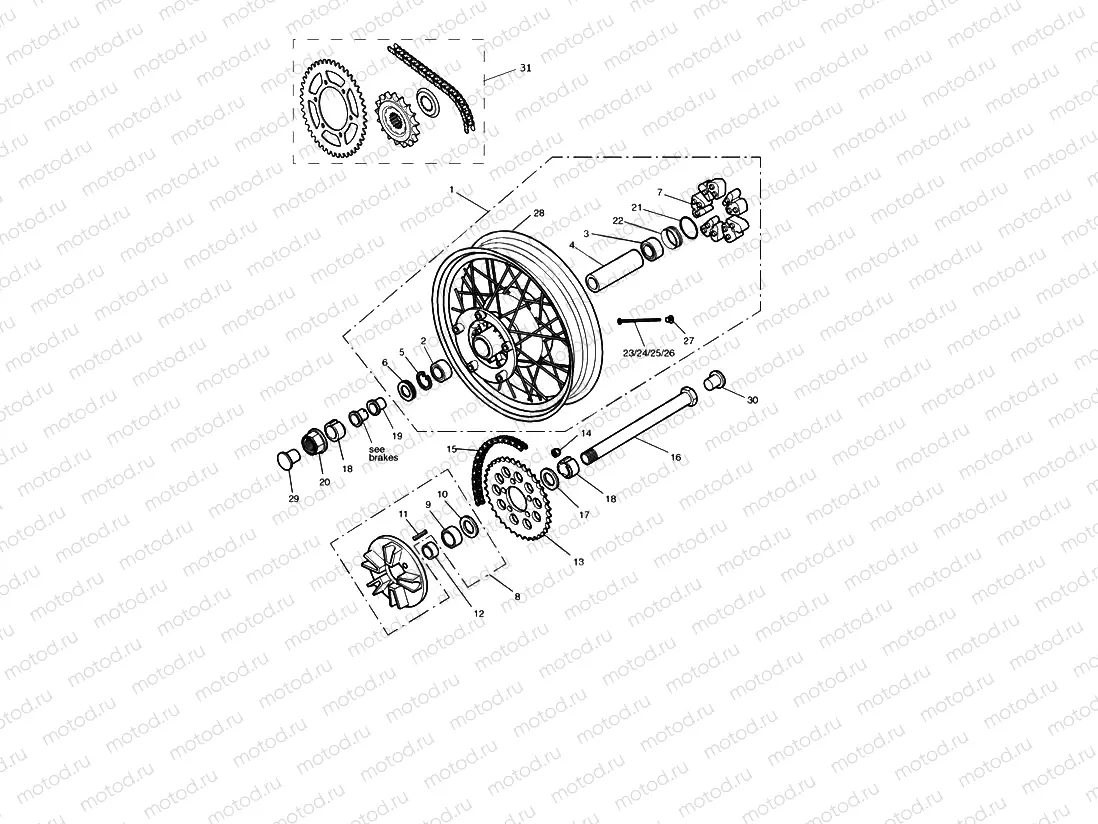 Rear Wheel/Final Drive 29156 »