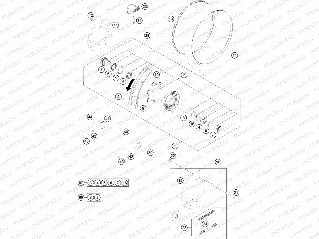 REAR WHEEL|Frame|10