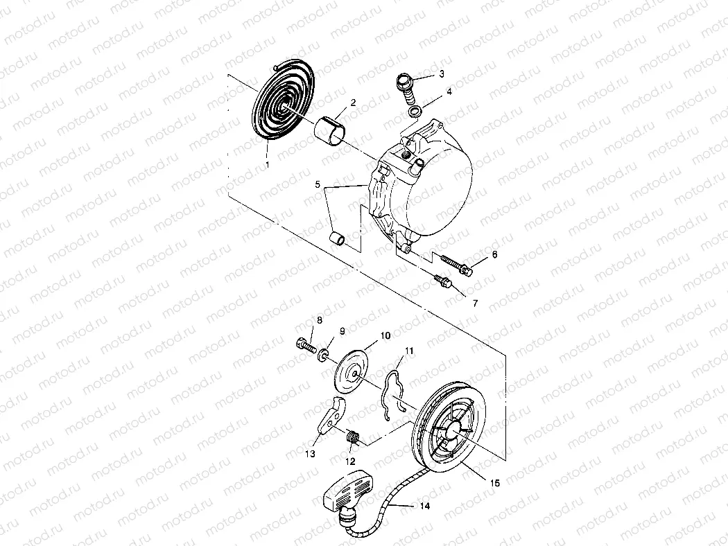 RECOIL STARTER  2X4 300 W957530 (4930053005C013) | RECOIL STARTER  2X4 300 W957530 (4930053005C013)