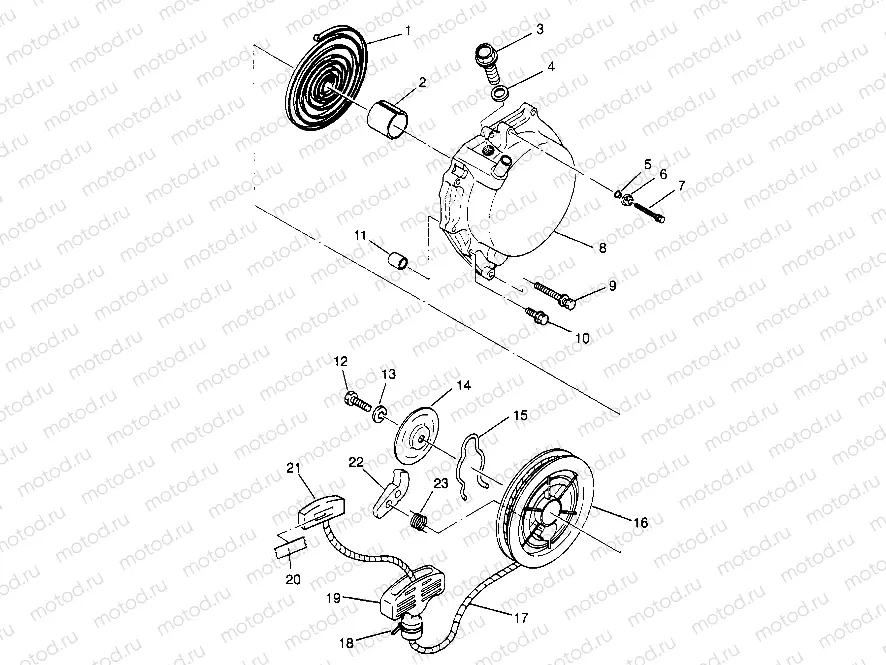 RECOIL STARTER 6x6 300 W948730 (4926792679D008) | RECOIL STARTER 6x6 300 W948730 (4926792679D008)