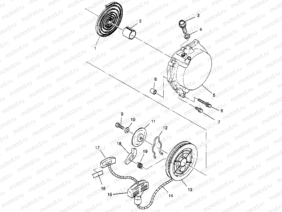 RECOIL STARTER 6x6 400L W948740 (4926802680D011) | RECOIL STARTER 6x6 400L W948740 (4926802680D011)