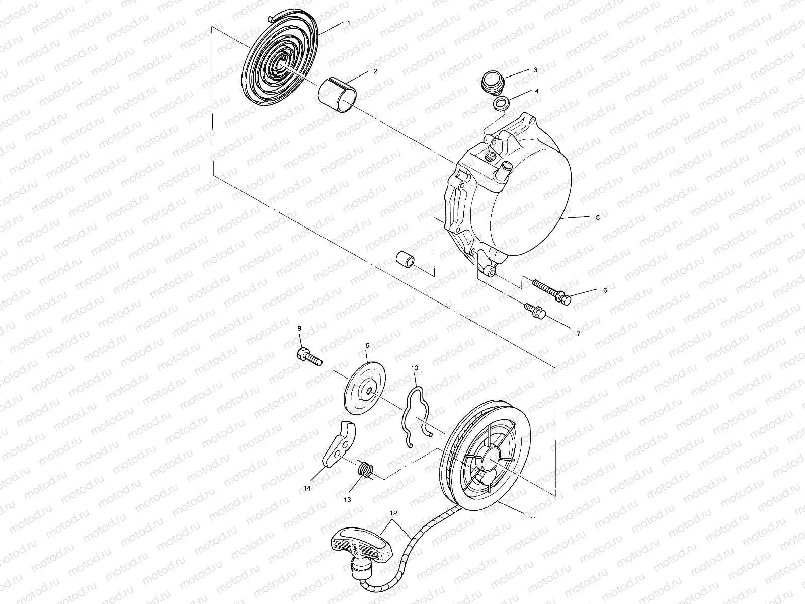RECOIL STARTER - A01BA38CA (4968366836D001) | RECOIL STARTER - A01BA38CA (4968366836D001)