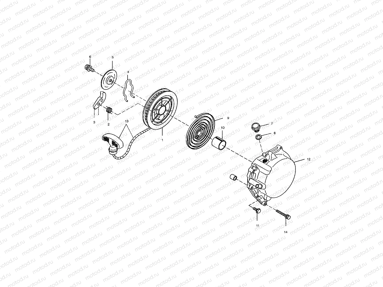 RECOIL STARTER - A02BA38CA (4969936993D01) | RECOIL STARTER - A02BA38CA (4969936993D01)