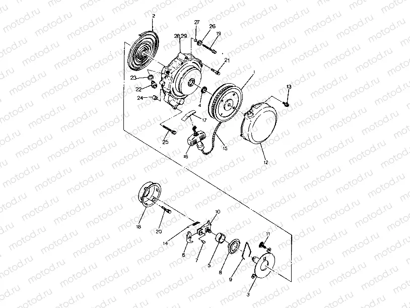 RECOIL STARTER  ASSEMBLY 250  4X4 - Update (4919791979047A) | RECOIL STARTER  ASSEMBLY 250  4X4 - Update (4919791979047A)