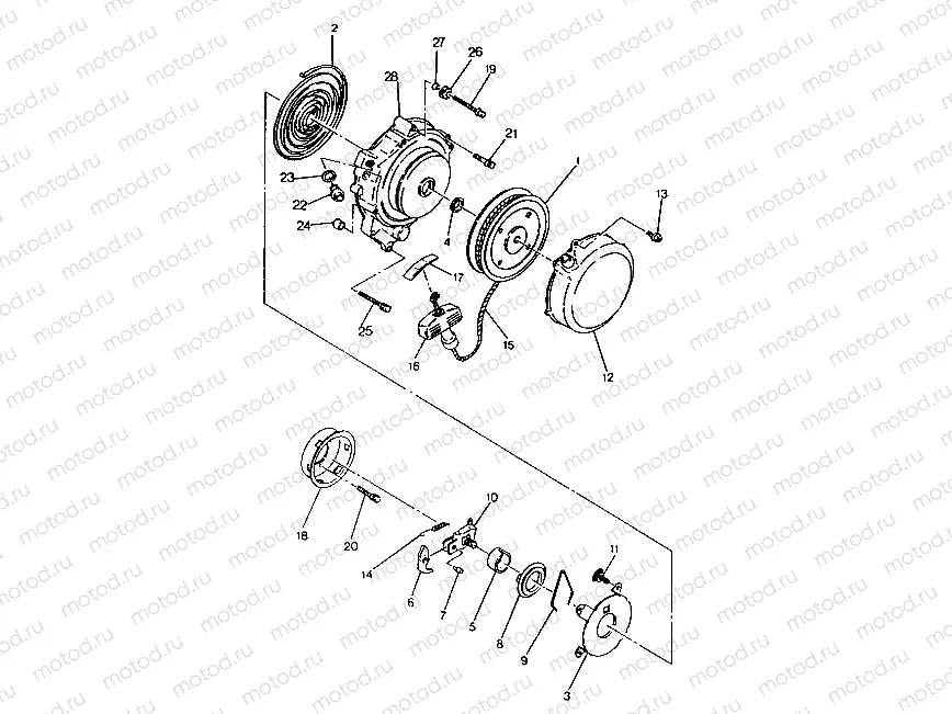 RECOIL STARTER ASSEMBLY 250 4x6 / W928627 (4922902290045A) | RECOIL STARTER ASSEMBLY 250 4x6 / W928627 (4922902290045A)
