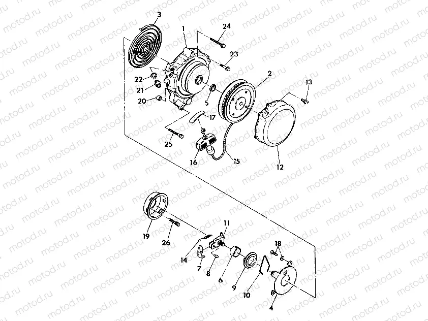 RECOIL STARTER ASSEMBLY 350 4X4 - Update (4919831983048A) | RECOIL STARTER ASSEMBLY 350 4X4 - Update (4919831983048A)
