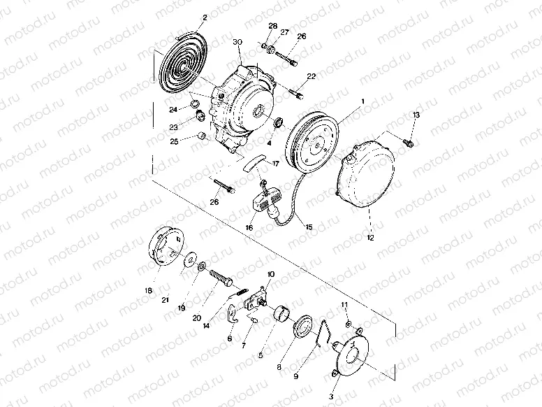 Recoil Starter Assembly (4913521352044A) | Recoil Starter Assembly (4913521352044A)