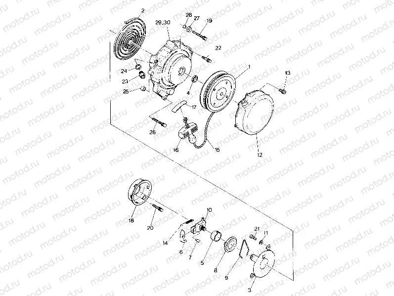 Recoil Starter Assembly (4914761476044A) | Recoil Starter Assembly (4914761476044A)