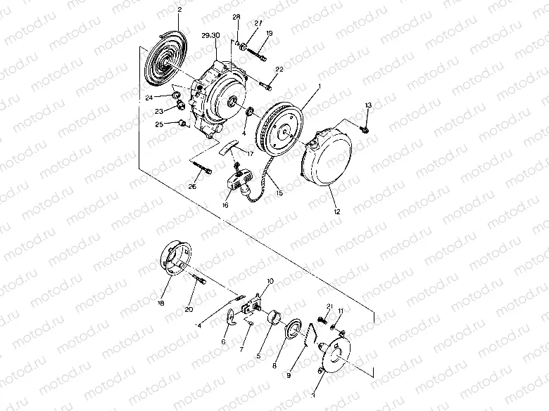 Recoil Starter Assembly (4916331633037A) | Recoil Starter Assembly (4916331633037A)