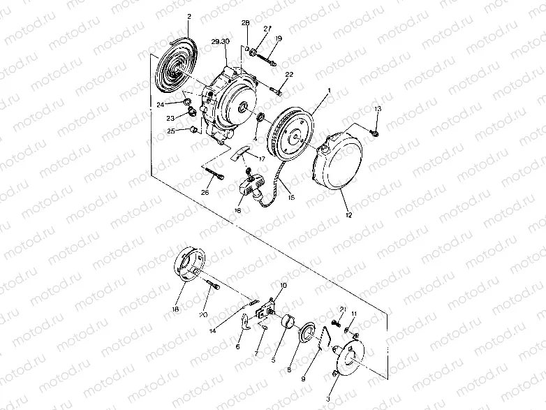 Recoil Starter Assembly (4916361636042A) | Recoil Starter Assembly (4916361636042A)