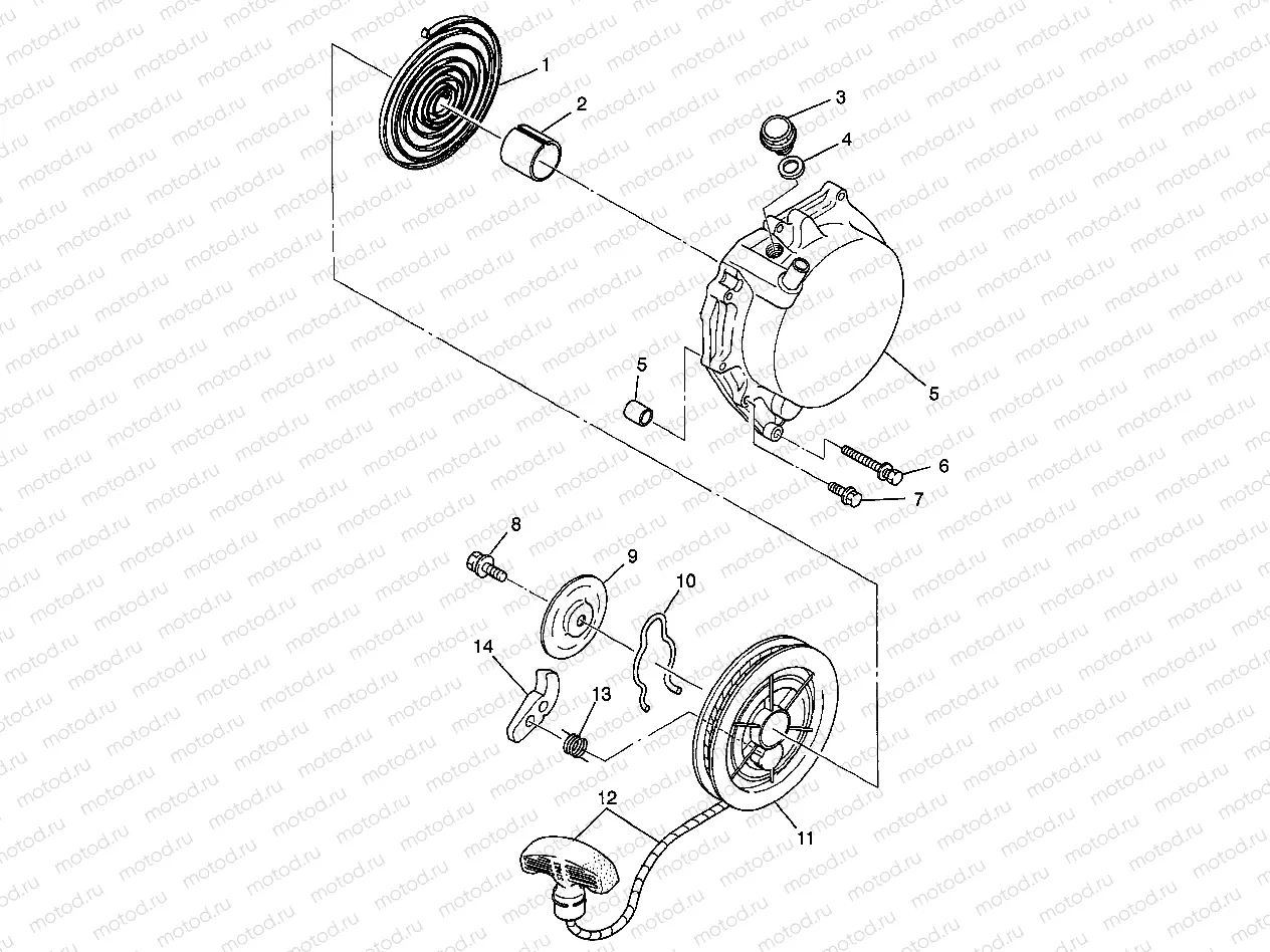 RECOIL STARTER BIG BOSS 6X6 400L W97AE38A (4940814081D012) | RECOIL STARTER BIG BOSS 6X6 400L W97AE38A (4940814081D012)