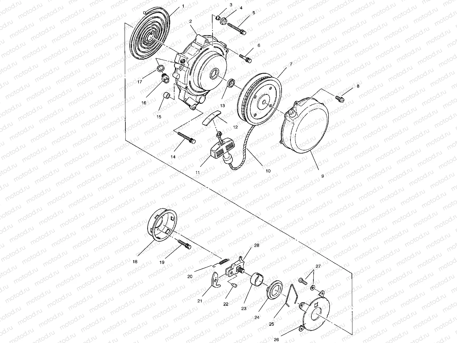 RECOIL STARTER (BLAZER) - W967827 (4935863586D008) | RECOIL STARTER (BLAZER) - W967827 (4935863586D008)