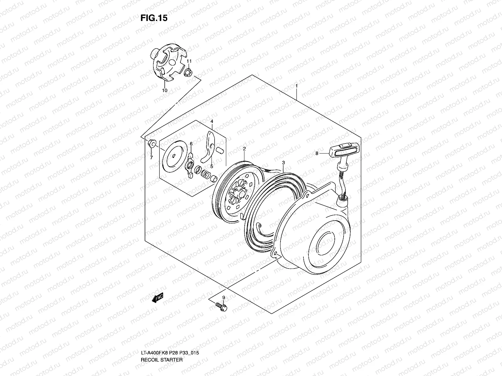 RECOIL STARTER (LT-A400FK8/FK9/FUL0)