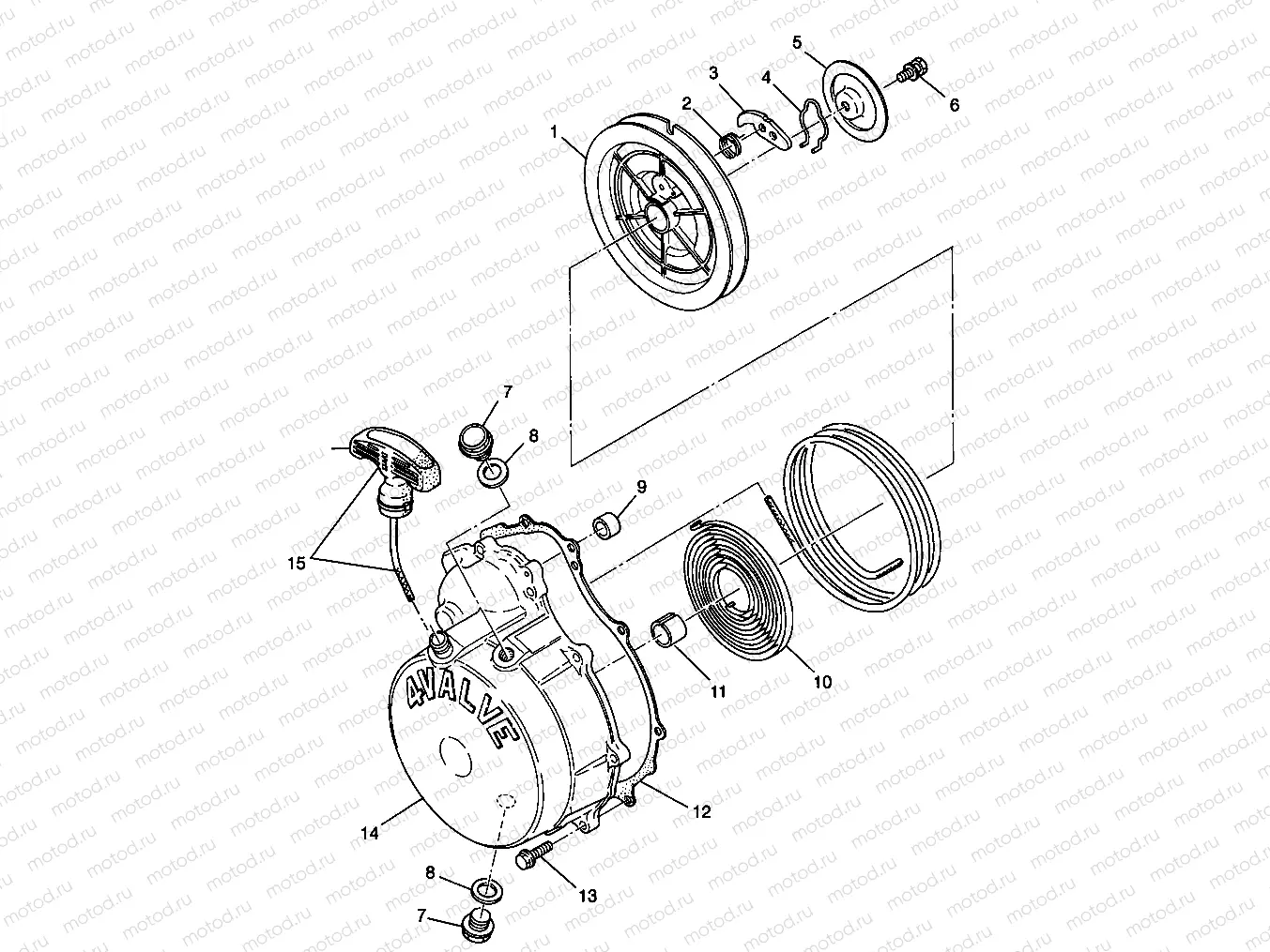 RECOIL STARTER Magnum 2X4 W98AA42A (4945524552D004) | RECOIL STARTER Magnum 2X4 W98AA42A (4945524552D004)