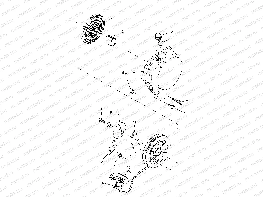 RECOIL STARTER Scrambler W957840 (4927252725D004) | RECOIL STARTER Scrambler W957840 (4927252725D004)