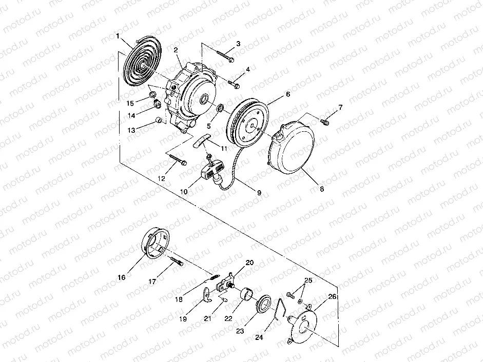 RECOIL STARTER Sportsman 4X4 / W938039 (4926382638041A) | RECOIL STARTER Sportsman 4X4 / W938039 (4926382638041A)