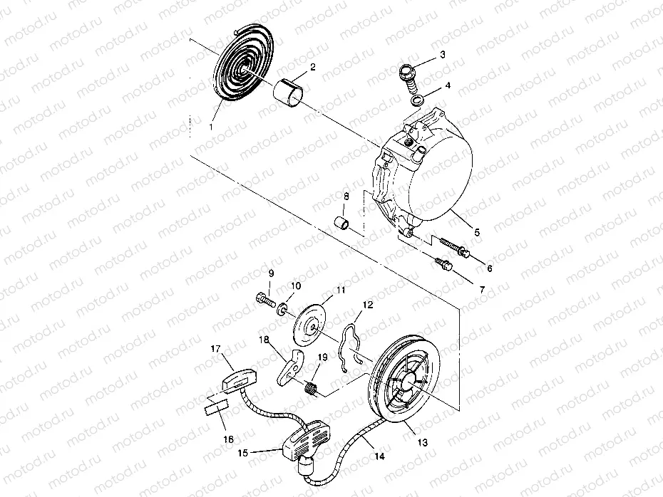 RECOIL STARTER Sportsman 4x4 W948040 (4926842684D003) | RECOIL STARTER Sportsman 4x4 W948040 (4926842684D003)