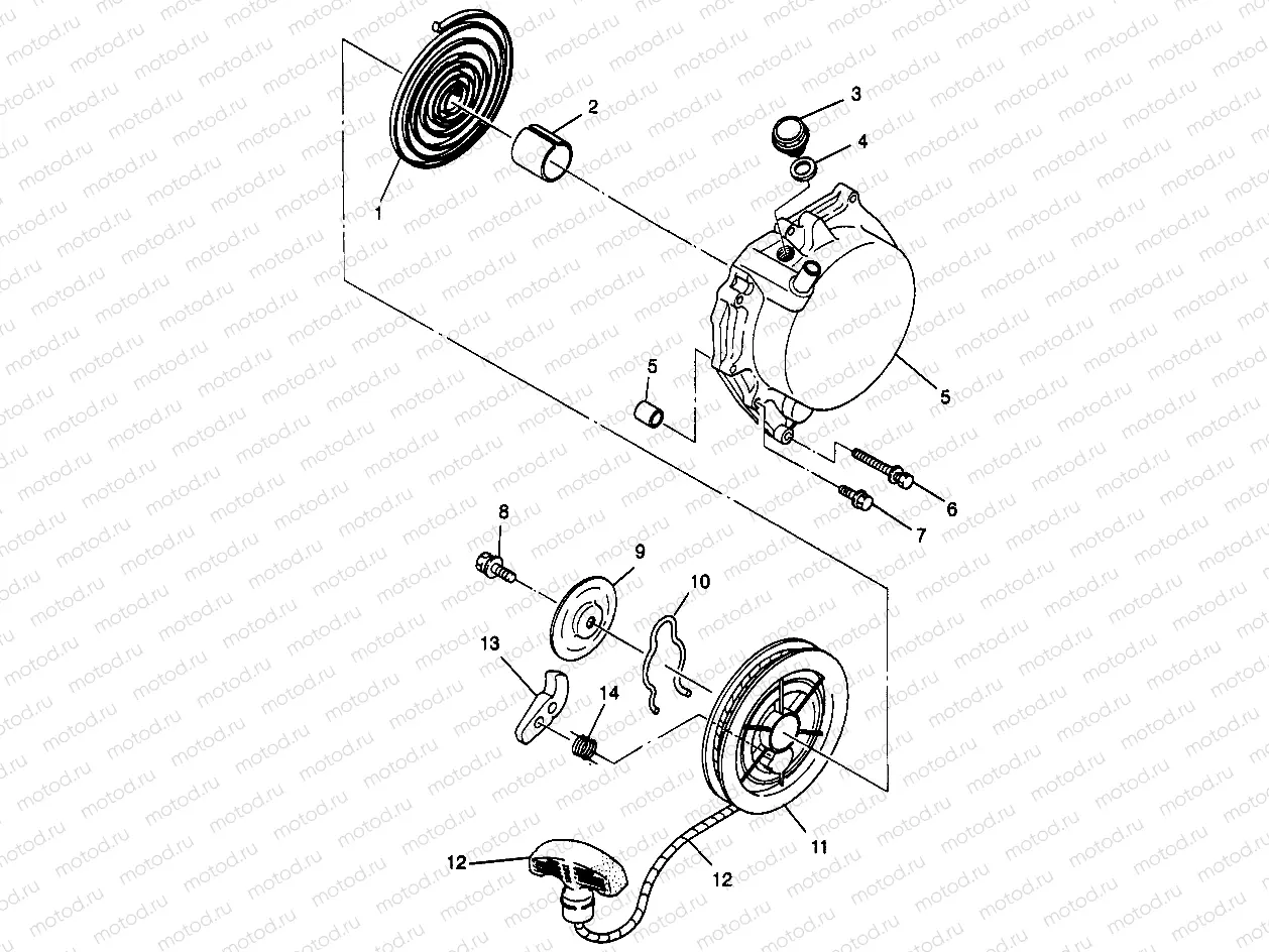 RECOIL STARTER Sportsman 4x4 W968040 (4935943594D005) | RECOIL STARTER Sportsman 4x4 W968040 (4935943594D005)