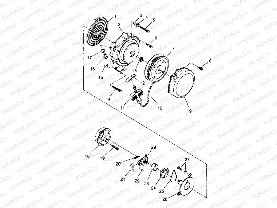 RECOIL STARTER  Trail Boss W958527 (4930323032C011) | RECOIL STARTER  Trail Boss W958527 (4930323032C011)