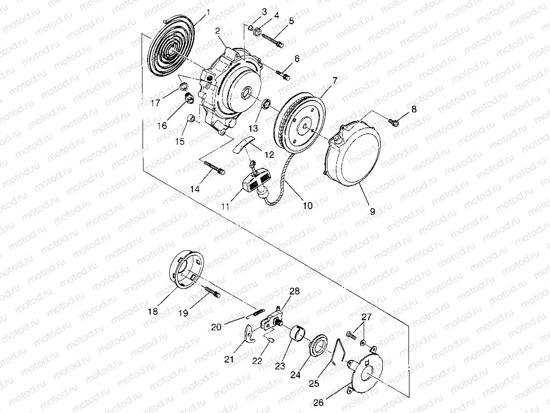 RECOIL STARTER Trail Boss W968527 (4935883588C011) | RECOIL STARTER Trail Boss W968527 (4935883588C011)