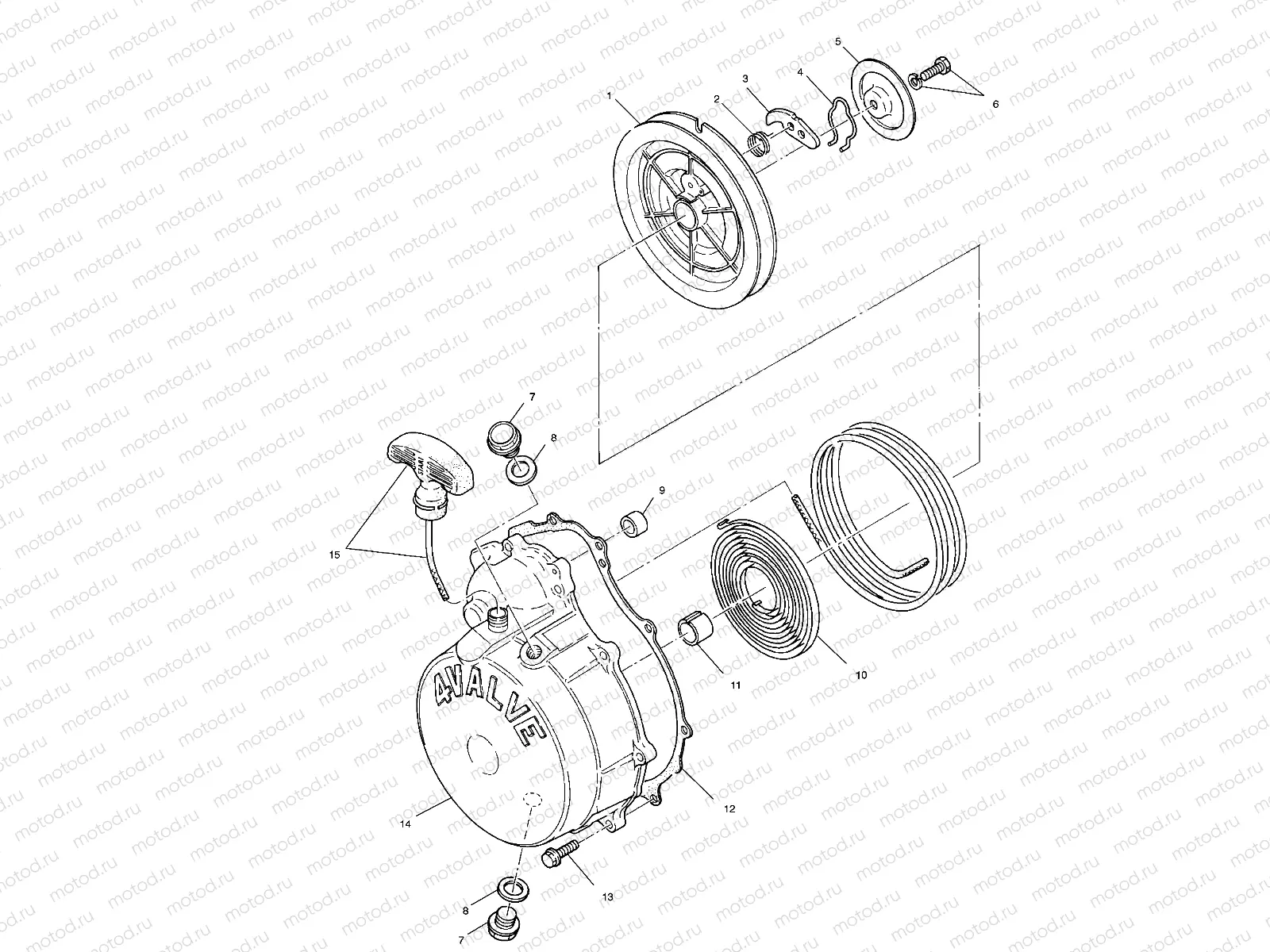 RECOIL STARTER - W97CH50A (4939993999D008) | RECOIL STARTER - W97CH50A (4939993999D008)