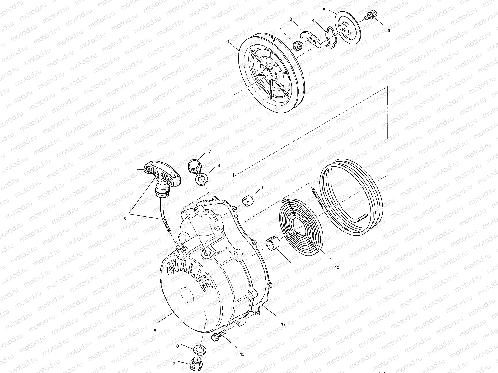 RECOIL STARTER - W98AC42A (4945214521D013) | RECOIL STARTER - W98AC42A (4945214521D013)