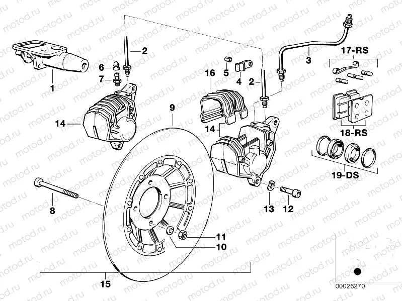 Retrofit kit, double disc brake