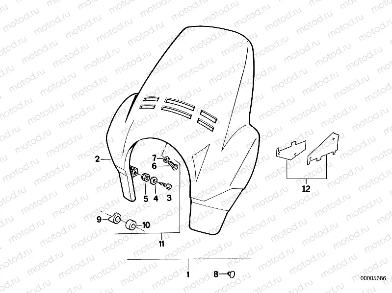 Retrofit kit, slipstream deflector