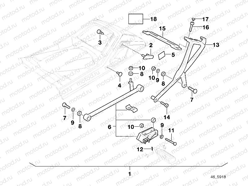 Retrofit kit, Top Case bracket