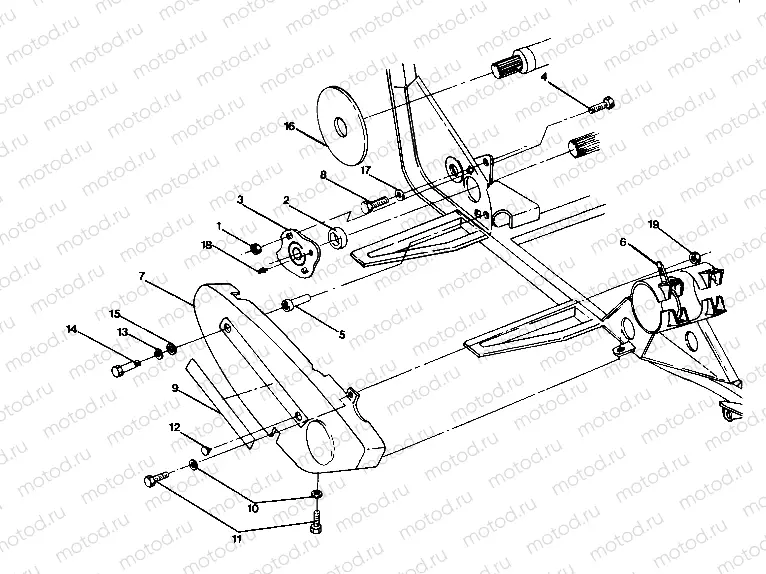 RH CHAIN COVER ASSEMBLY 250 4X4 - Update (4919791979030A) | RH CHAIN COVER ASSEMBLY 250 4X4 - Update (4919791979030A)