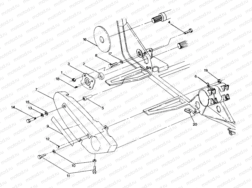 RH CHAIN COVER ASSEMBLY 250 4x4 / W928127 (4922872287C003) | RH CHAIN COVER ASSEMBLY 250 4x4 / W928127 (4922872287C003)