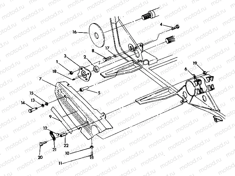 RH CHAIN COVER ASSEMBLY  350 4X4 - Update (4919831983031A) | RH CHAIN COVER ASSEMBLY  350 4X4 - Update (4919831983031A)