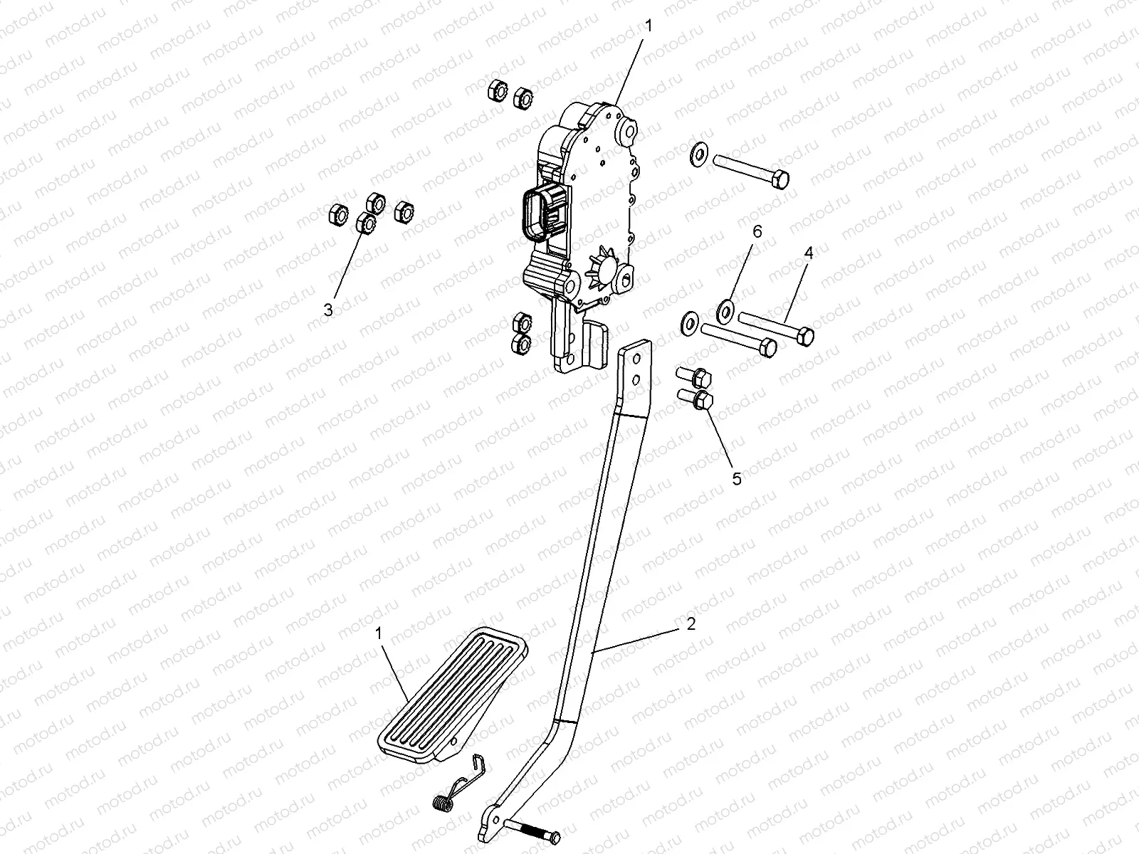 RH DRIVE | RH DRIVE, ACCELERATOR PEDAL - e2/e4/eS/eL/eLXD (49GEMRHDRIVE11ACCELERATOR)