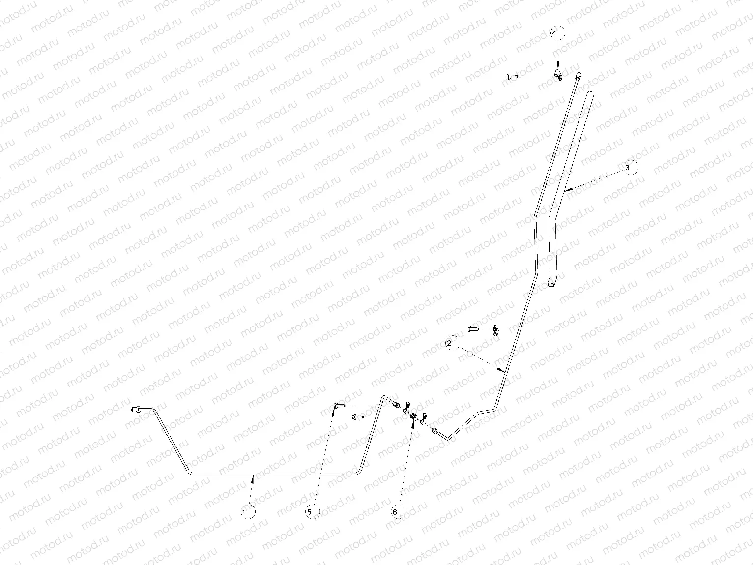 RH DRIVE | RH DRIVE, BRAKE LINES MID - L12G2A/L12G2S (49GEMRHDRIVE11BRAKEE2)