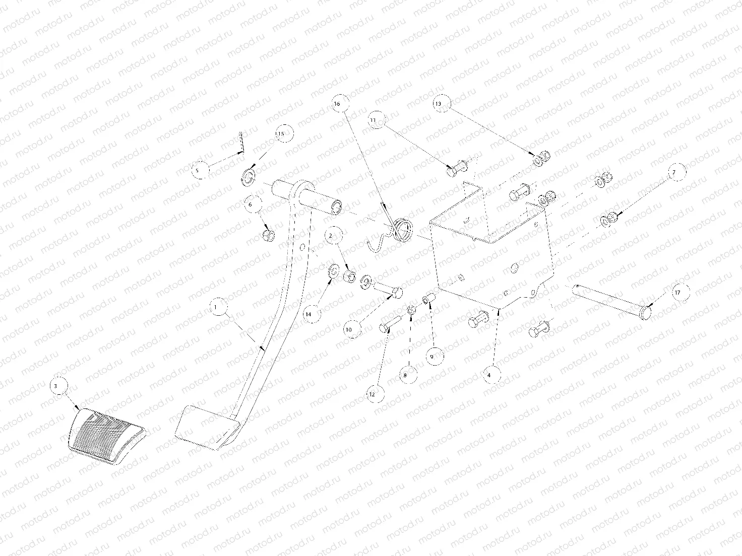RH DRIVE | RH DRIVE, BRAKE PEDAL - e2/e4/eS/eL/eLXD (49GEMRHDRIVE11BRAKEPDL)
