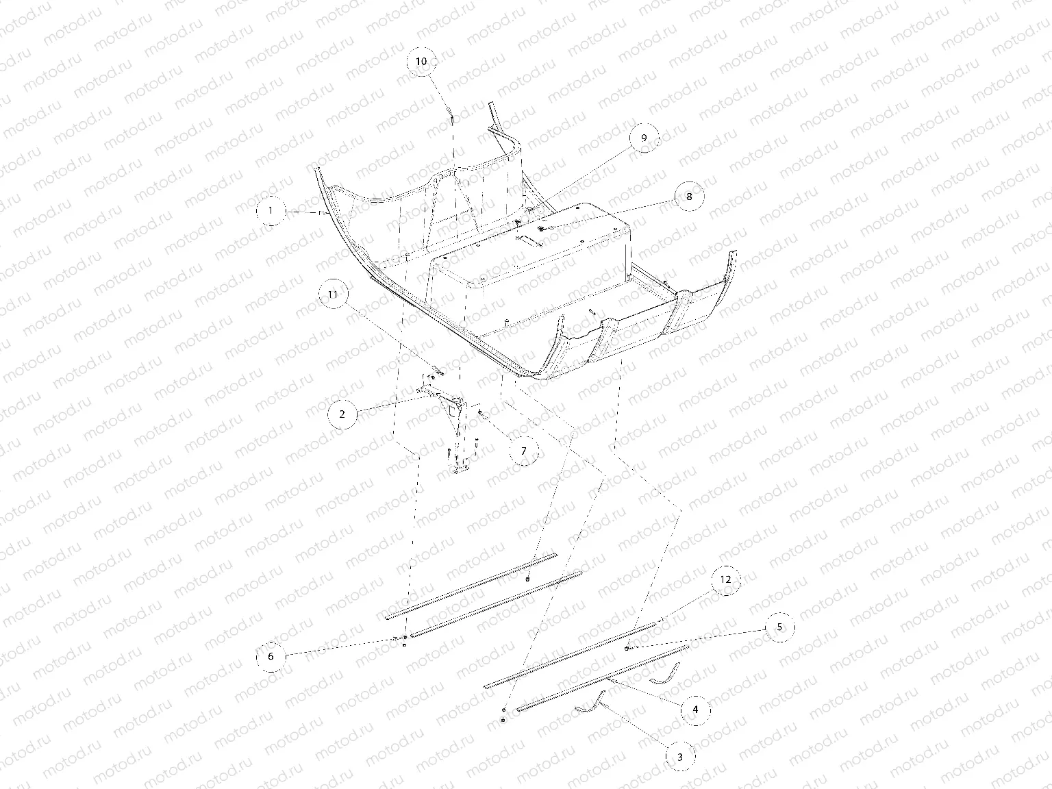 RH DRIVE | RH DRIVE, PANEL, FLOOR PLASTIC 4 PASSENGER - L12G4A/L12G4S (49GEMRHDRIVE11PANELE4)