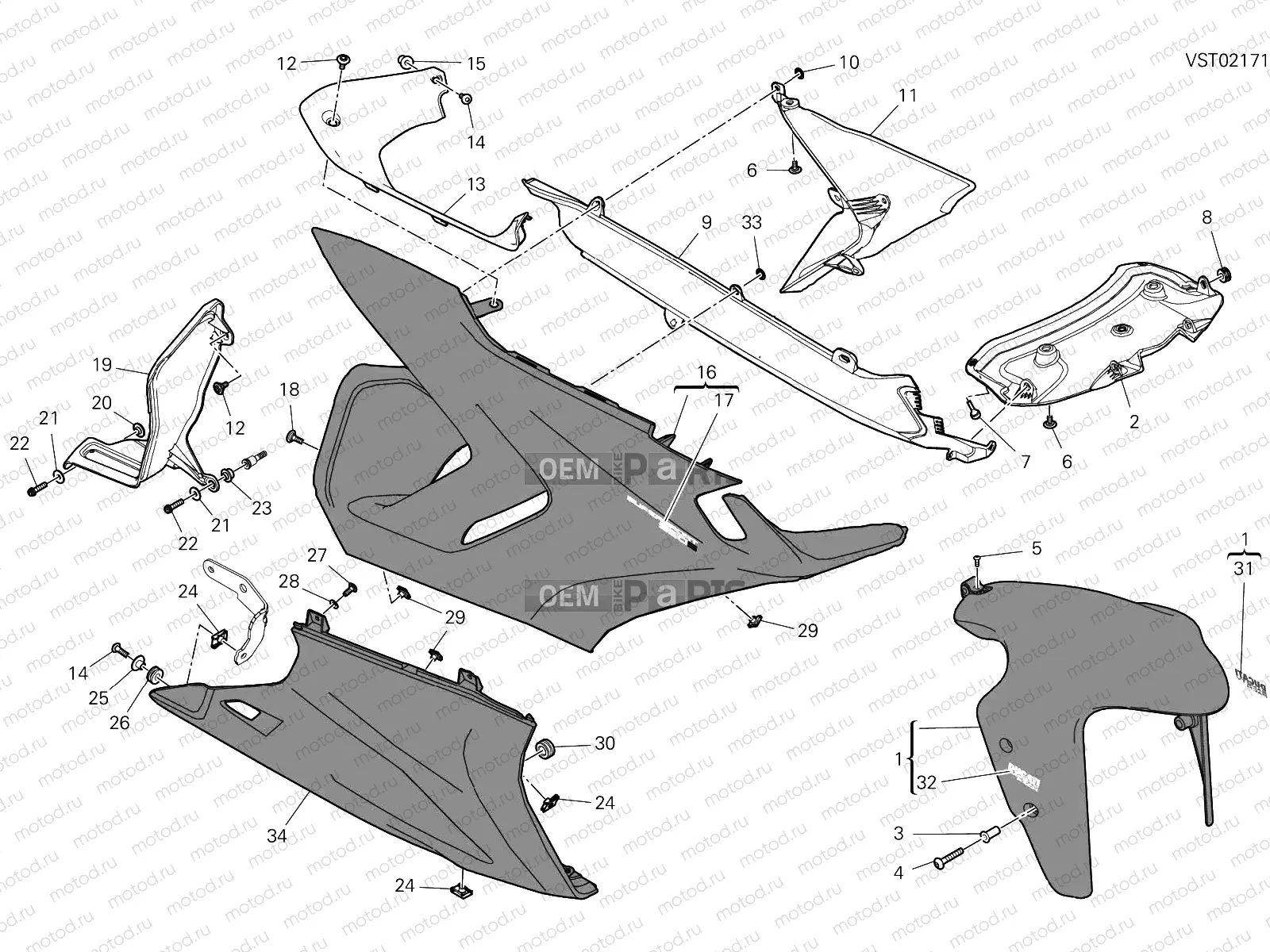 RH FAIRING [MOD:SS 950 S]