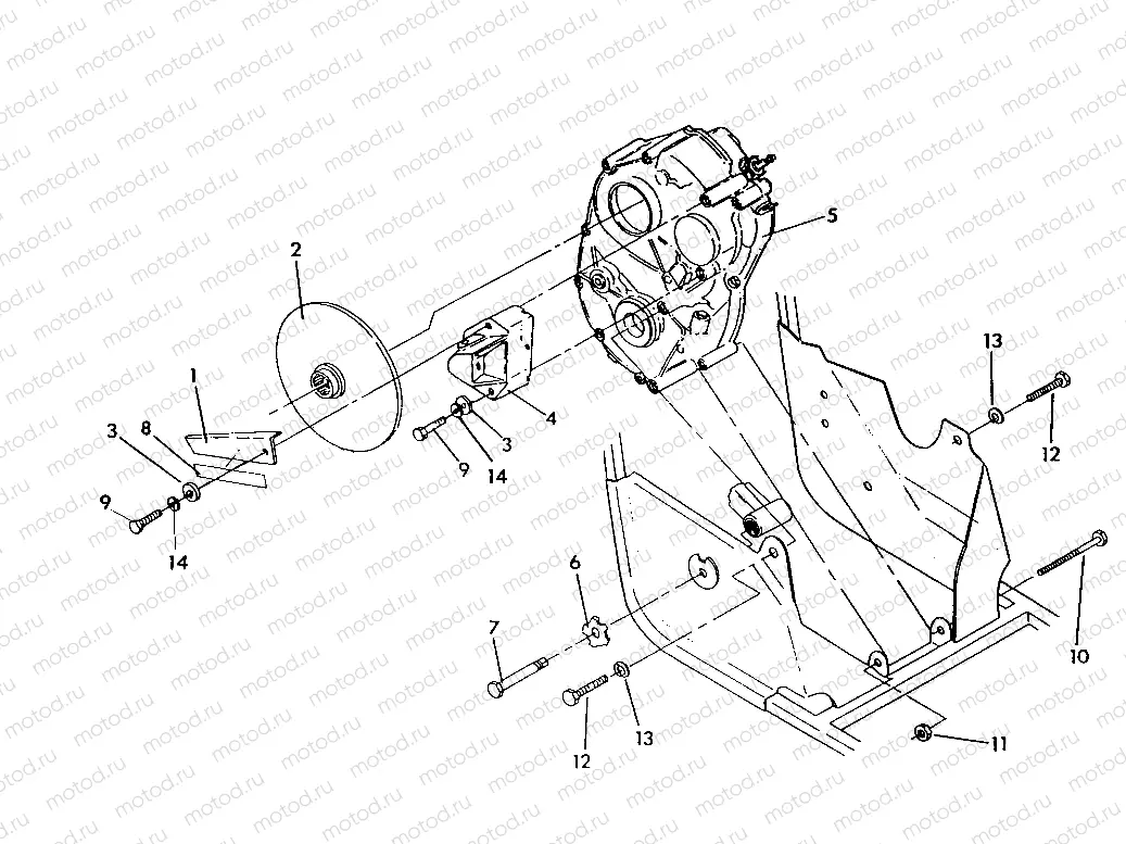RH GEARCASE / BRAKE MOUNTING 250 4x4 / W928127 (4922872287C004) | RH GEARCASE / BRAKE MOUNTING 250 4x4 / W928127 (4922872287C004)