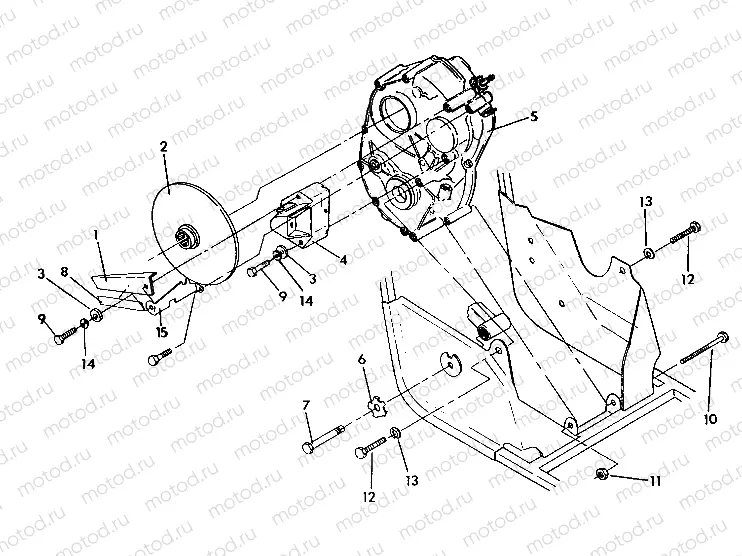 RH GEARCASE / BRAKE MOUNTING 350 2X4 / W927539 (4922882288029A) | RH GEARCASE / BRAKE MOUNTING 350 2X4 / W927539 (4922882288029A)