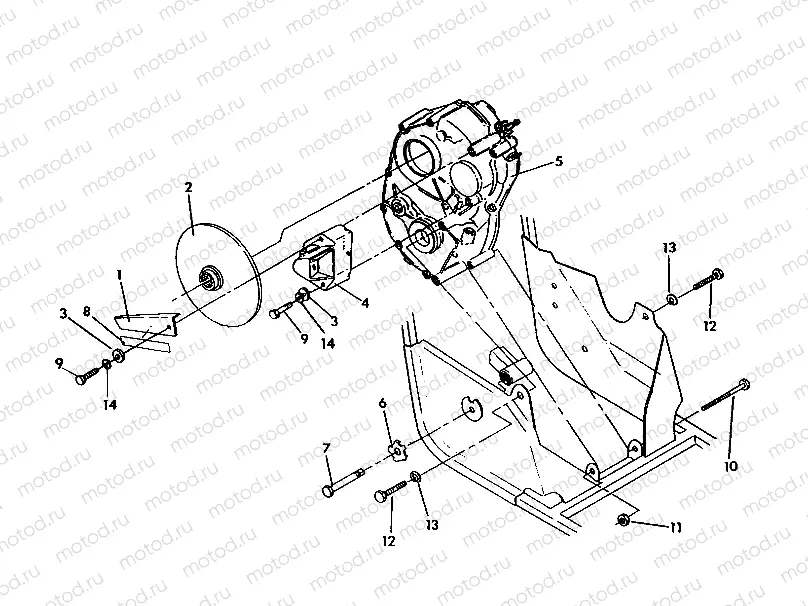 RH GEARCASE / BRAKE MOUNTING Trail Blazer / W927221 (4922852285027A) | RH GEARCASE / BRAKE MOUNTING Trail Blazer / W927221 (4922852285027A)