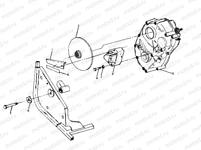 RH GEARCASE & BRAKE MTG. 250 4X4 (4919791979031A) | RH GEARCASE & BRAKE MTG. 250 4X4 (4919791979031A)