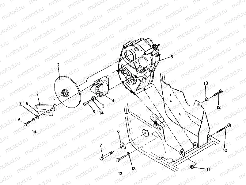 RH GEARCASE/BRAKE MOUNTING 250 2X4 / W927527 (4922862286029A) | RH GEARCASE/BRAKE MOUNTING 250 2X4 / W927527 (4922862286029A)