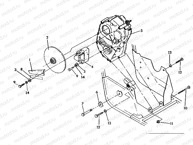 RH GEARCASE/BRAKE MOUNTING 250 4x6/W928627 (4922902290028A) | RH GEARCASE/BRAKE MOUNTING 250 4x6/W928627 (4922902290028A)