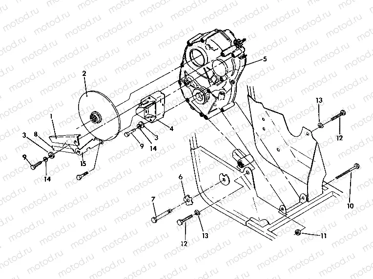 RH GEARCASE/BRAKEMOUNTING 350 4X4/W928139 (4922832283028A) | RH GEARCASE/BRAKEMOUNTING 350 4X4/W928139 (4922832283028A)