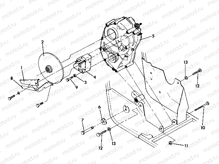 R.H.GEARCASE/BRAKE MTG.  350 2X4 (4918531853031A) | R.H.GEARCASE/BRAKE MTG.  350 2X4 (4918531853031A)